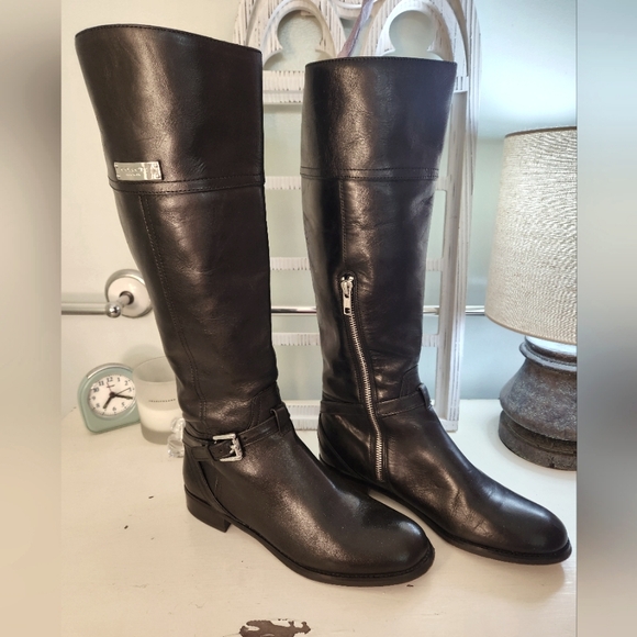 Coach Micha Riding Boots in Black - Picture 5 of 16